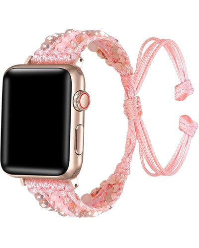 The Posh Tech Gemma Weave Band For Apple Watch Size-42mm - Pink