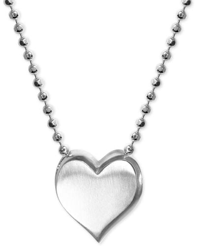 Alex Woo Heart Pendant Necklace - Metallic