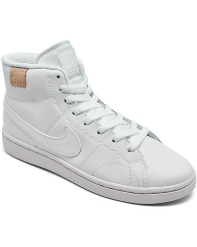 Nike Court Royale 2 Mid High Top Casual Sneakers From Finish Line - White