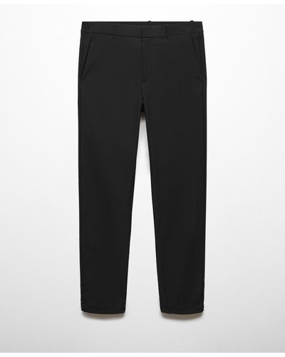 Mango Solotex Slim-fit Pants - Black