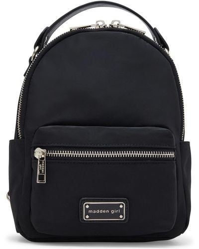 Madden Girl Mila Nylon Convertible Backpack To Sling - Black