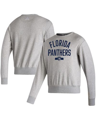 adidas Florida Panthers Vintage-like Pullover Sweatshirt - Gray