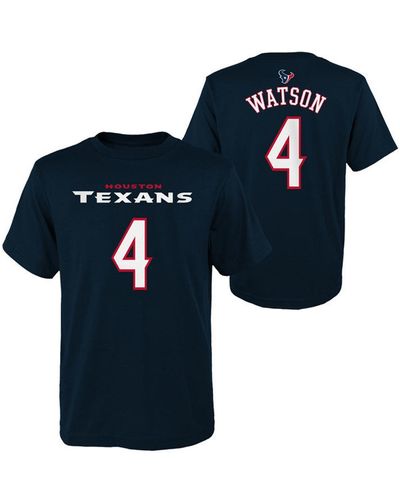 Outerstuff Big Boys Deshaun Watson Houston Texans Mainliner Player T-shirt - Blue