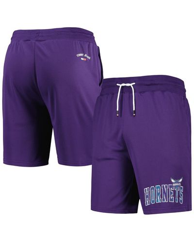 Tommy Hilfiger Charlotte Hornets Mike Mesh Basketball Shorts - Purple