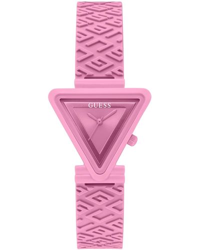 Guess Analog Silicone Watch 34mm - Pink
