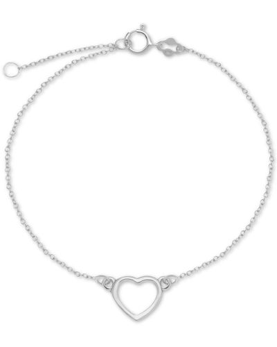 Giani Bernini Open Heart Ankle Bracelet - Metallic