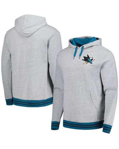 Mitchell & Ness San Jose Sharks Classic French Terry Pullover Hoodie - Blue