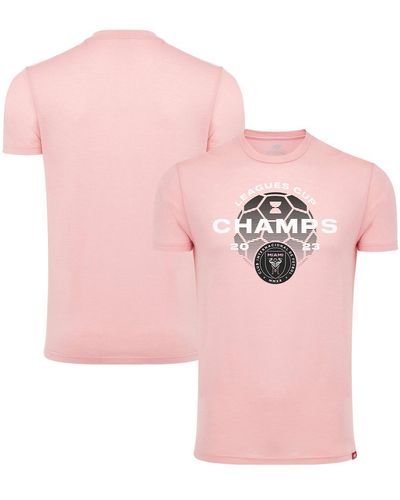 Sportiqe And Inter Miami Cf 2023 Leagues Cup Champions Comfy Tri-blend T-shirt - Pink
