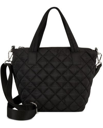 INC International Concepts Small Breeah Quilted Tote - Black
