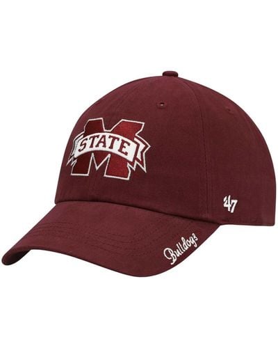 '47 Mississippi State Bulldogs Miata Clean Up Logo Adjustable Hat - Red