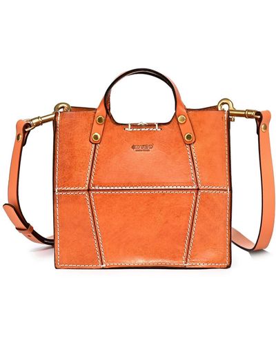 Old Trend Genuine Leather Rosa Transport Tote Bag - Orange