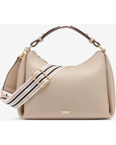 DKNY Hailey Top Zip Crossbody Bag - Natural