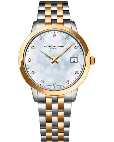 Raymond Weil Swiss Toccata Diamond Accent Two-tone Stainless Steel Bracelet Watch 34mm - Metallic