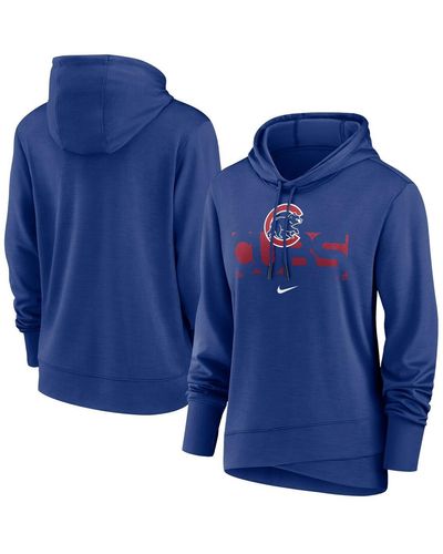 Nike Chicago Cubs Diamond Knockout Performance Pullover Hoodie - Blue