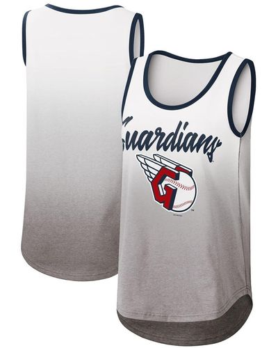 G-III 4Her by Carl Banks Cleveland Guardians Logo Opening Day Tank Top - Gray
