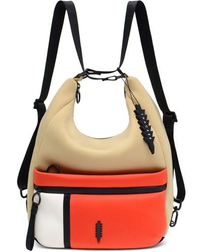 thacker Carey Neoprene Convertible Backpack & Hobo Shoulder Bag - Red