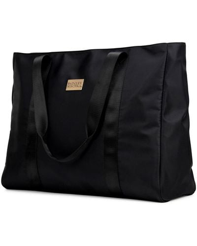 Badgley Mischka Nylon Travel Tote Weekender Bag - Black