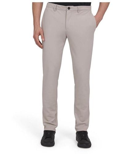 DKNY Modern Slim Fit Prospect Pants - Gray