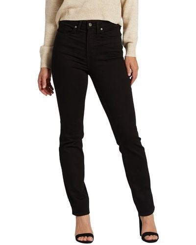 Silver Jeans Co. Infinite Fit High Rise Straight Leg Jeans - Black