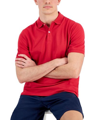 Club Room Classic Fit Performance Stretch Polo - Red