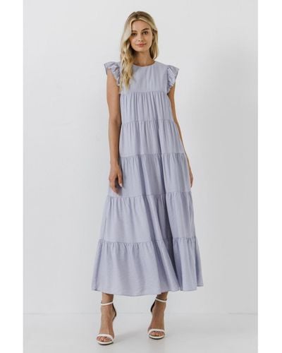 English Factory Tiered Maxi Dress - White