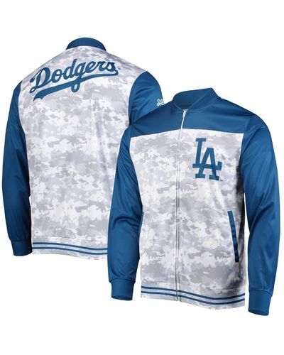 Stitches Los Angeles Dodgers Camo Full-zip Jacket - Blue