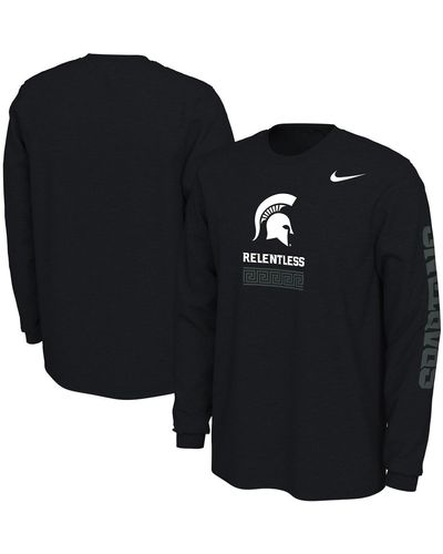 Nike Michigan State Spartans Alternate Long Sleeve T-shirt - Black