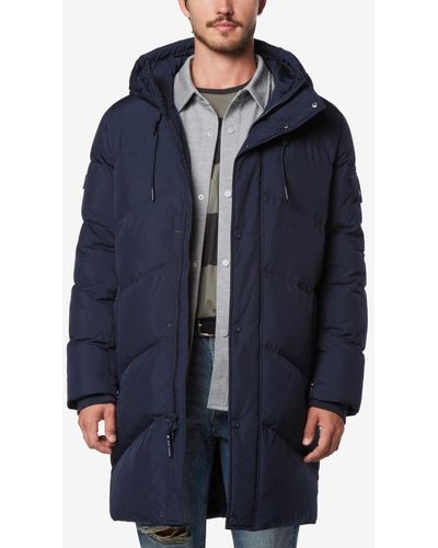 Marc New York Sullivan Down Puffer Stadium Parka Coat - Blue