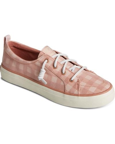 Sperry Top-Sider Crest Vibe Gingham Canvas Sneakers - Pink