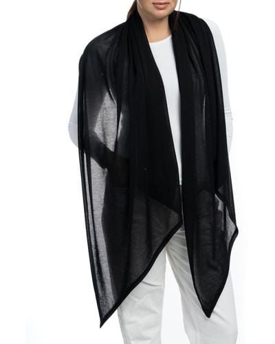 Vince Camuto Solid Knit Bias Scarf - Black