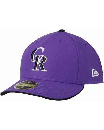 KTZ Colorado Rockies Alternate 2 Authentic Collection On-field Low Profile 59fifty Fitted Cap - Purple