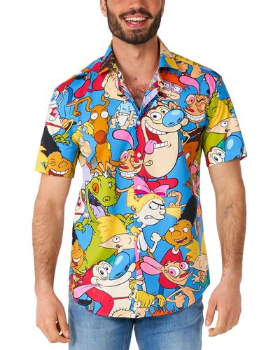 Opposuits Short-sleeve Nickelodeon Characters Graphic Shirt - Blue