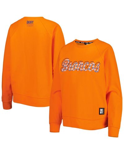 DKNY Sport Denver Broncos Regina Pullover Sweatshirt - Orange