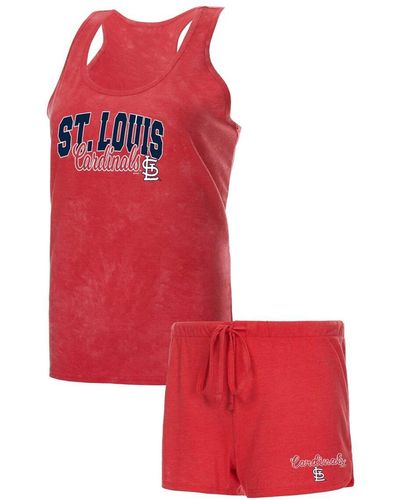 Concepts Sport St. Louis Cardinals Billboard Racerback Tank And Shorts Sleep Set - Red