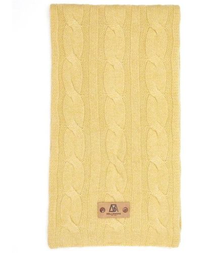 Bellemere New York Bellemere Cable-knit Cashmere Scarf - Yellow