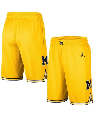 Nike Michigan Wolverines Replica Team Basketball Shorts - Yellow