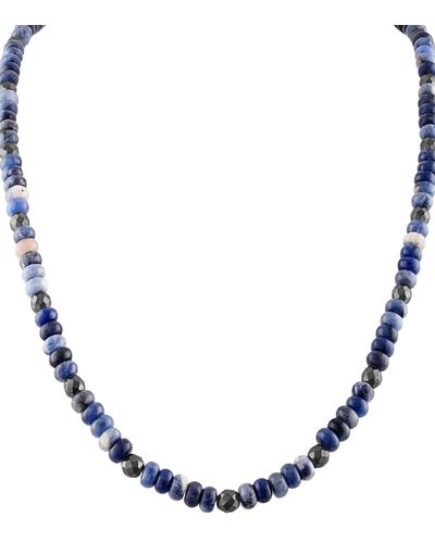 Bulova Marine Star Beaded 22" Necklace - Blue