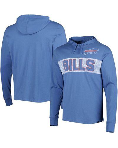 '47 Buffalo Bills Field Franklin Hooded Long Sleeve T-shirt - Blue