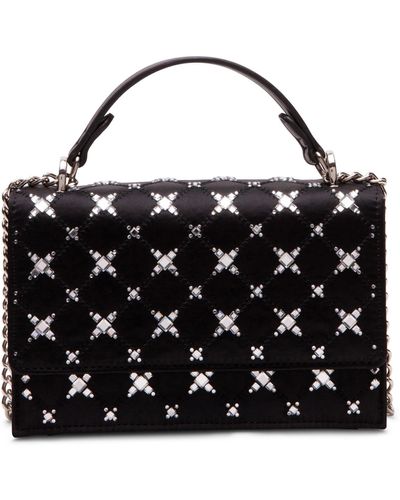 Betsey Johnson Quilted Stone Sparkler Convertible Bag - Black
