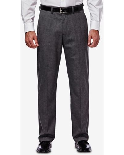 Haggar J.m. Premium Stretch Classic Fit Flat Front Suit Pant - Gray