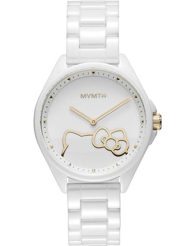 MVMT Hello Kitty White Ceramic Bracelet Watch 36mm - Gray