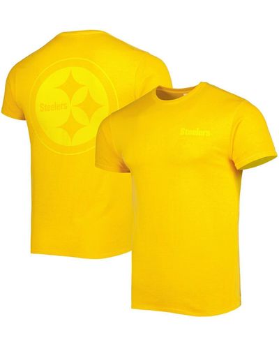 '47 Pittsburgh Steelers Fast Track Tonal Highlight T-shirt - Yellow