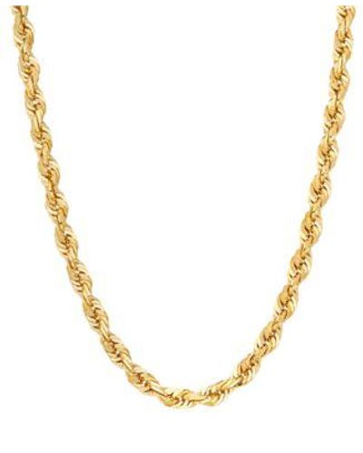 Macy's Diamond Cut Rope Chain 4 3 8mm Necklace Collection In 10k Gold - Metallic