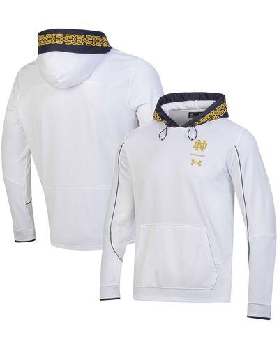 Under Armour Notre Dame Fighting Irish 2023 Aer Lingus College Football Classic Fleece Pullover Hoodie - Blue