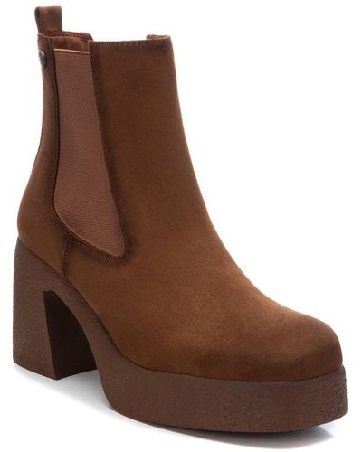 Xti Suede Booties By - Brown