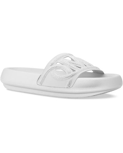 Michael Kors Michael Mmk Splash Slide Sandals - White