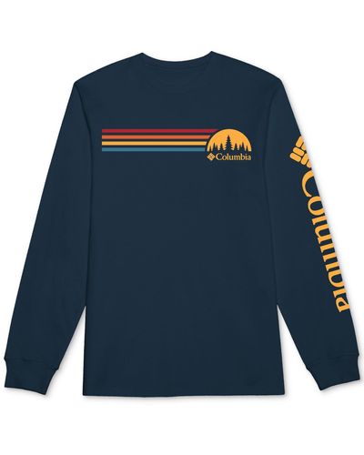 Columbia Woodland Long-sleeve Graphic T-shirt - Blue