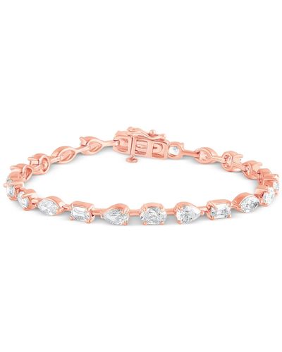 Badgley Mischka Lab Grown Diamond Multi-cut Tennis Bracelet (9 Ct. T.w. - Pink