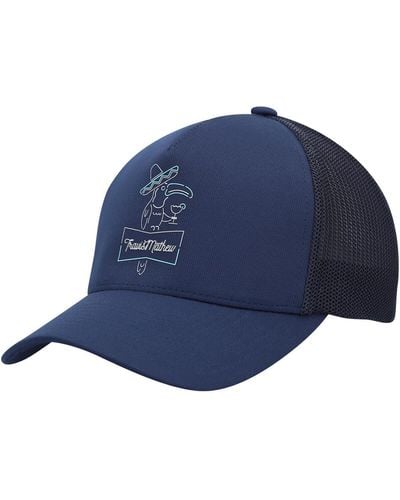 Travis Mathew Morelia Trucker Adjustable Hat - Blue