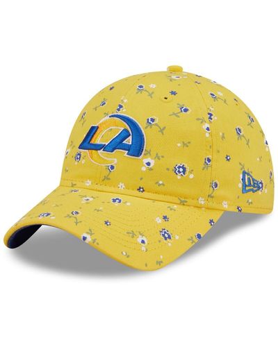 KTZ Los Angeles Rams Floral 9twenty Adjustable Hat - Yellow